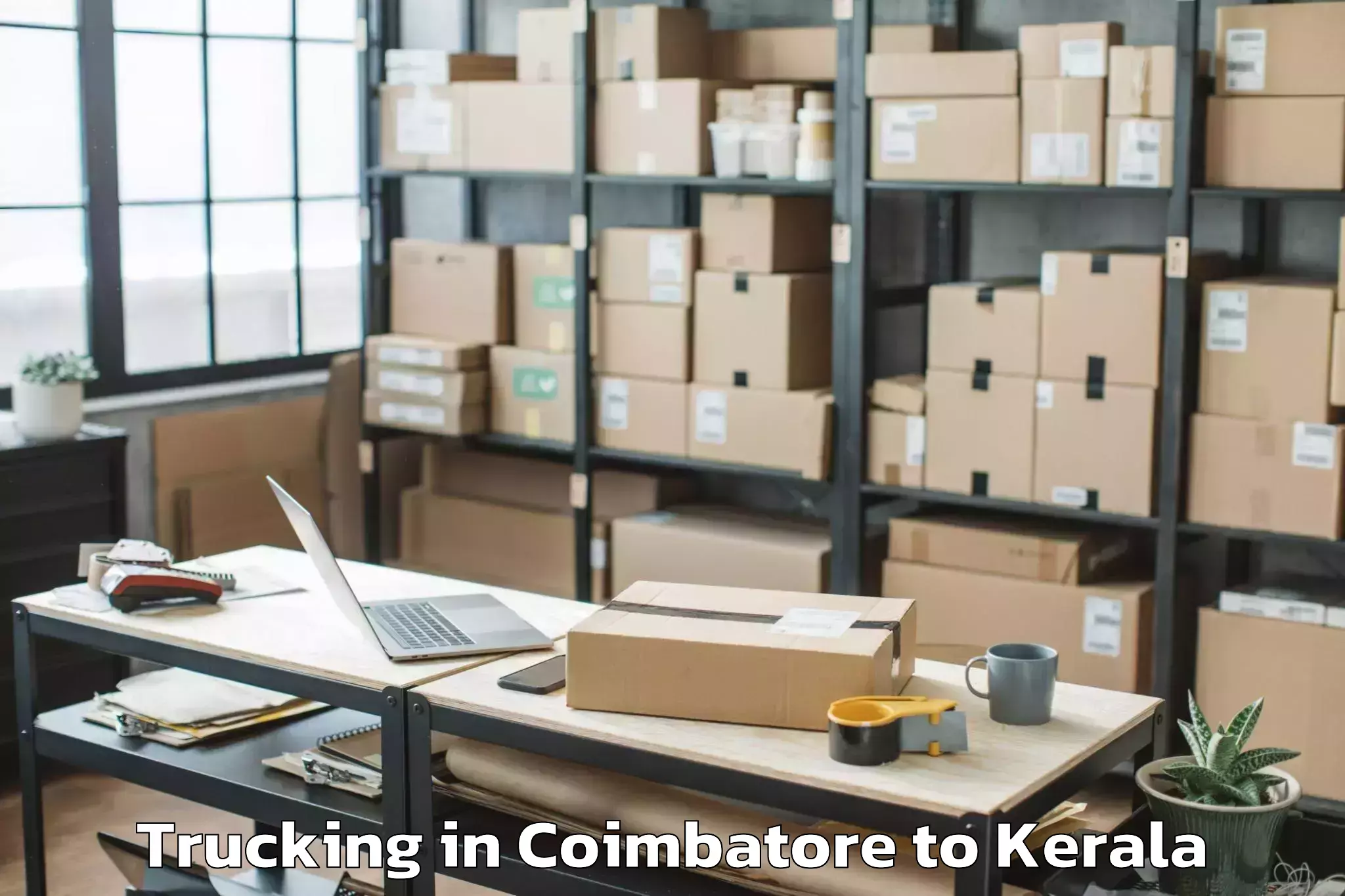 Top Coimbatore to Kerala Kalamandalam Cheruthuru Trucking Available